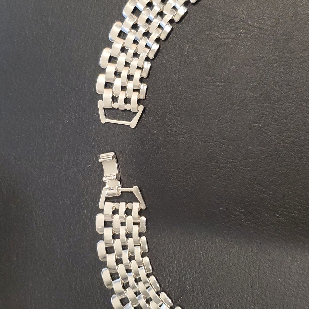 New Thick Chain Big Silver Color Necklace - Picture 7 of 9